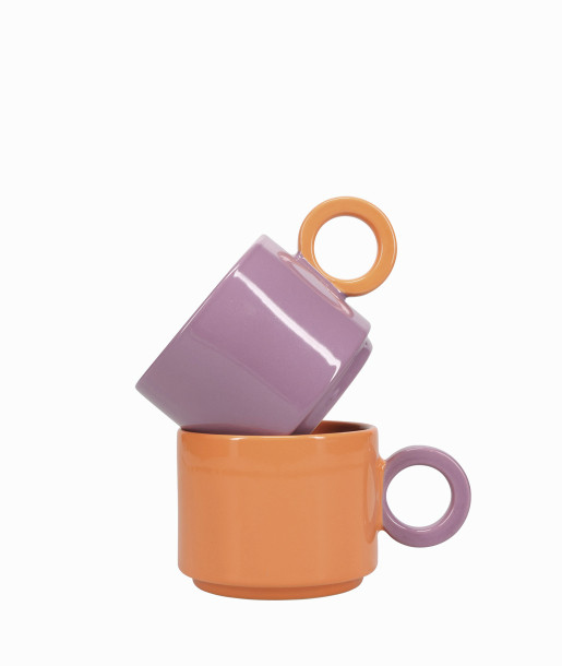 F2D ΟΝΑ Lou Mug Orange-Purple 280ml