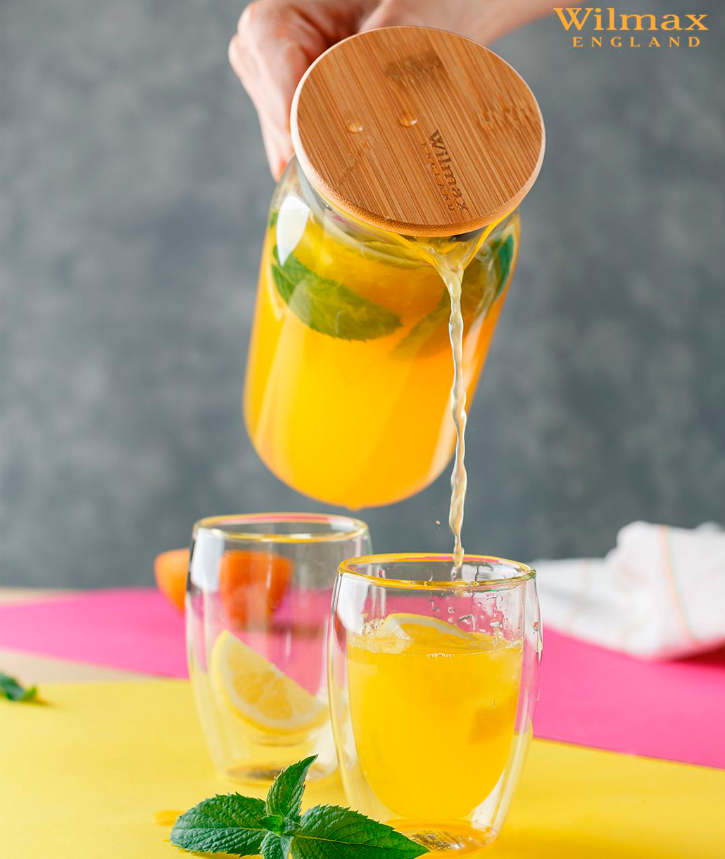 Wilmax Κανάτα με Καπάκι Bamboo 1L