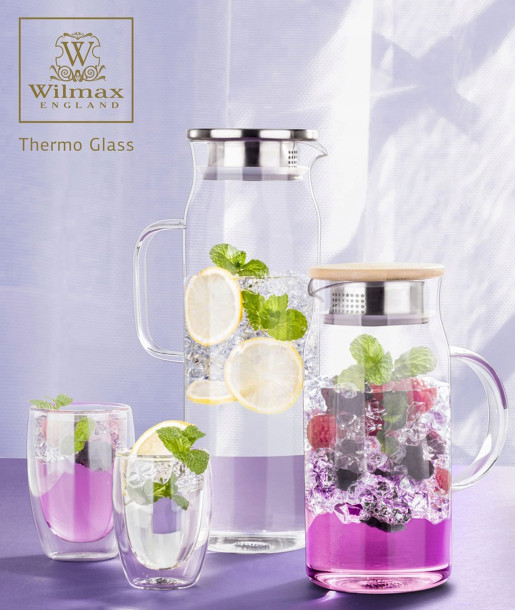 Wilmax Κανάτα με Καπάκι Bamboo 1.9L