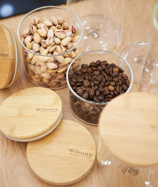 Wilmax Δοχείο Αποθήκευσης με Καπάκι Bamboo 600ml