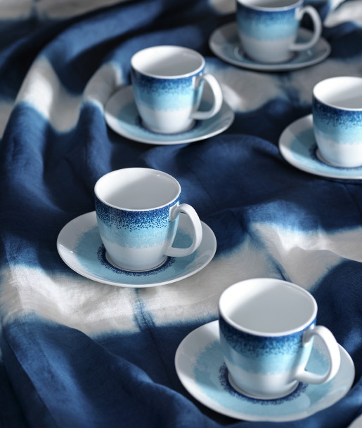Apeiron Blue Φλυτζάνι & Πιατάκι Τσαγιού 240ml