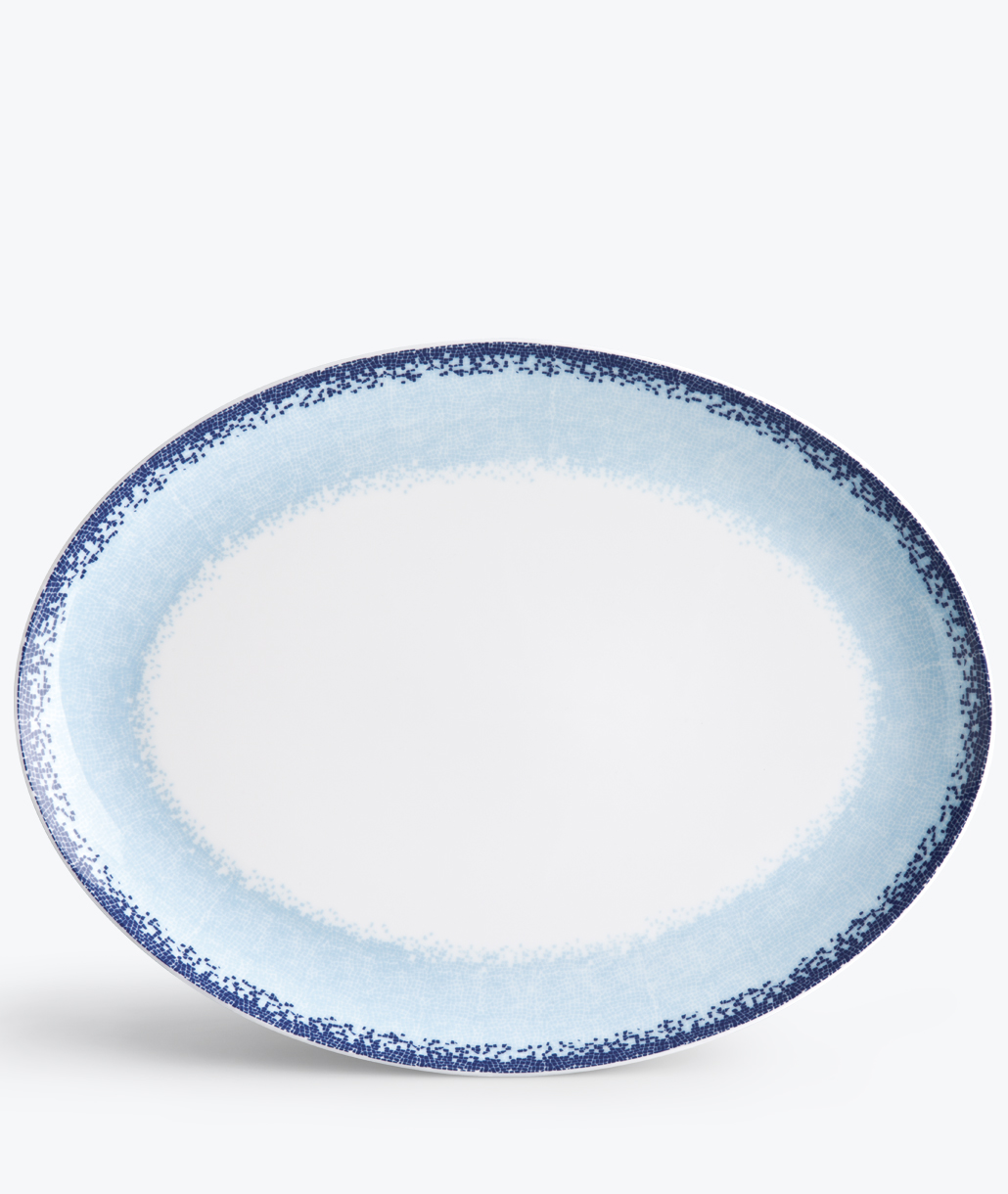Apeiron Μπλε Πιατέλα Οβάλ 36cm