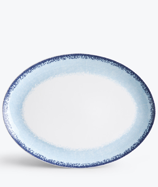 Apeiron Μπλε Πιατέλα Οβάλ 36cm