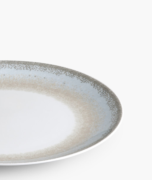 Apeiron Μπεζ Πιατέλα Στρογγυλή 30cm