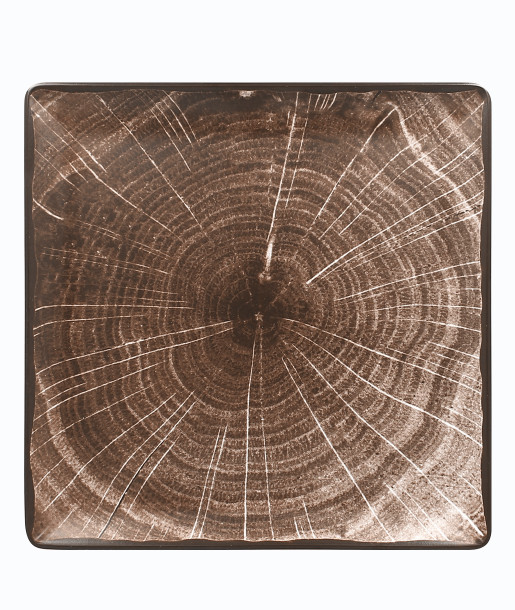 RAK Woodart Πιατέλα Τετράγωνη 30cm Καφέ
