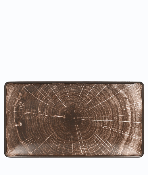 RAK Woodart Πιατέλα Ορθογώνια 33,5x18cm Καφέ