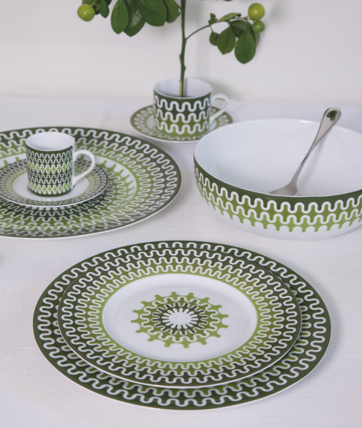 Illusion Green Πιάτο Φρούτου 23.5εκ