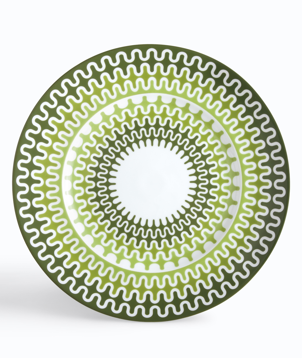 Illusion Green Πιατέλα Στρογγυλή 32εκ