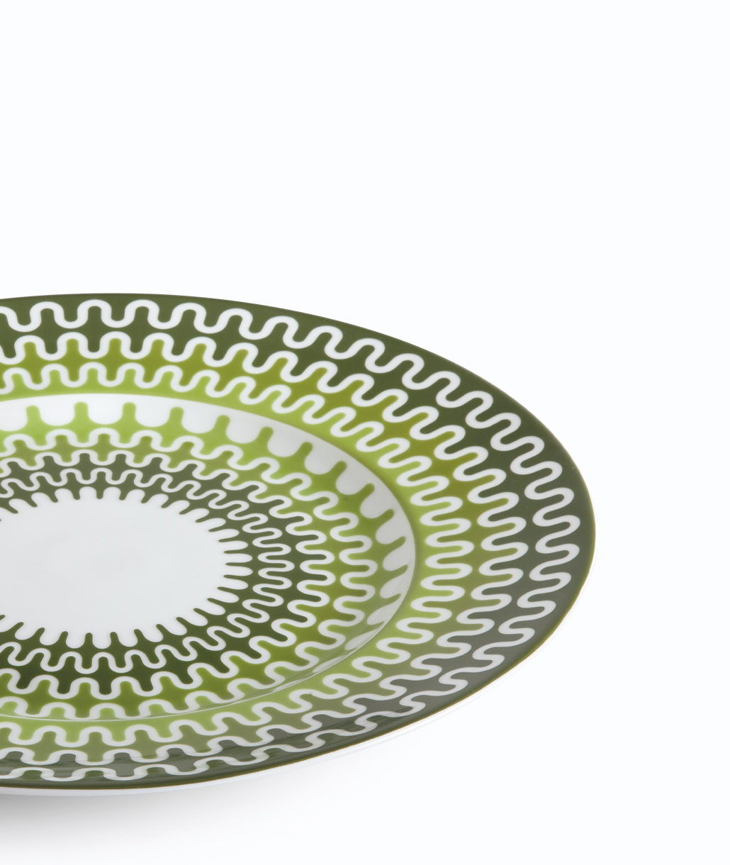 Illusion Green Πιατέλα Στρογγυλή 32εκ