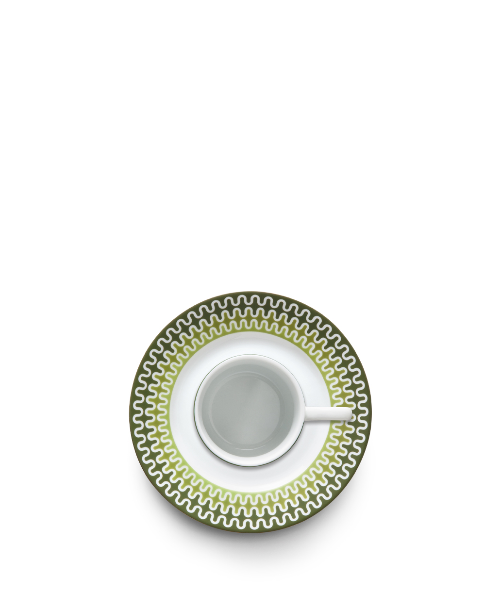 Illusion Green Φλυτζάνι & Πιατάκι Καφέ 100ml