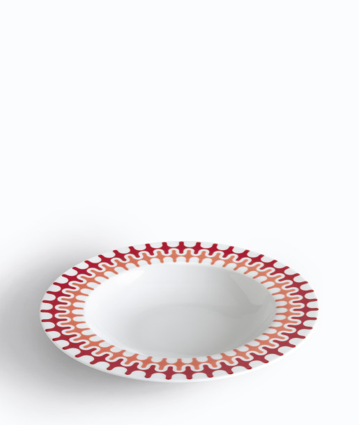 Illusion Red Πιάτο Βαθύ 23εκ