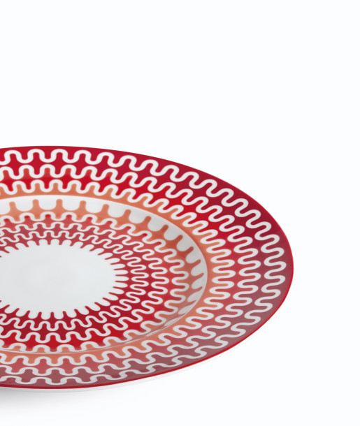 Illusion Red Πιατέλα Στρογγυλή 32εκ