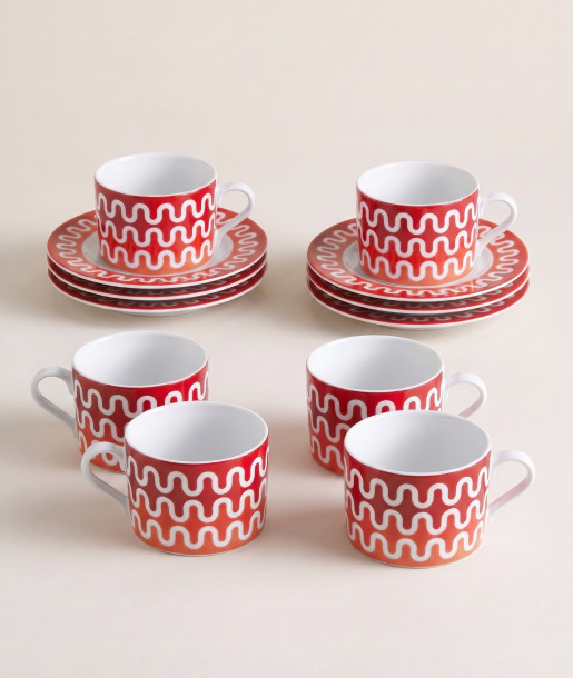 Illusion Red Σετ Τσαγιού 6τμχ