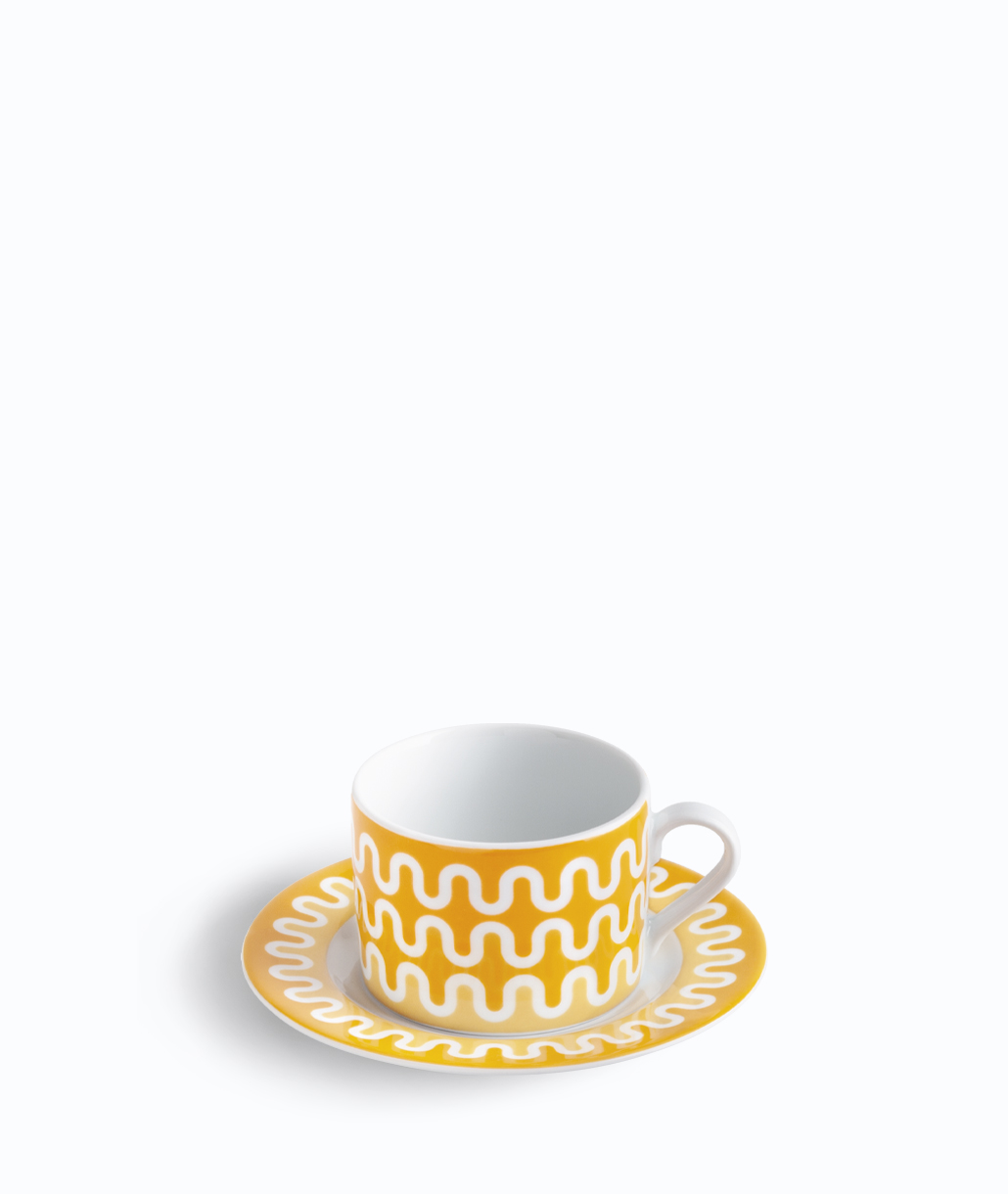 Illusion Yellow Φλυτζάνι & Πιατάκι Τσαγιού 100ml