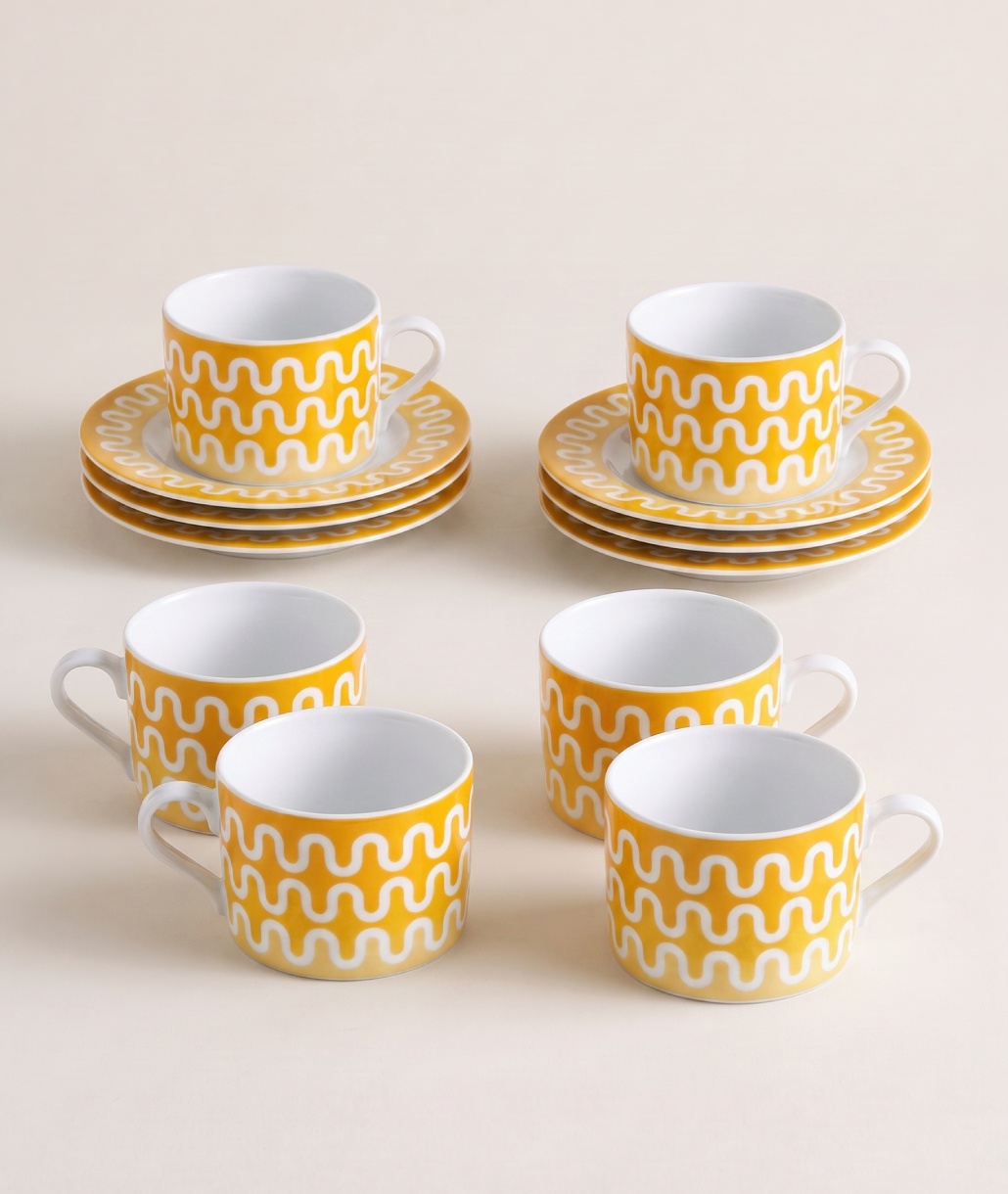 Illusion Yellow Σετ Τσαγιού 6τμχ